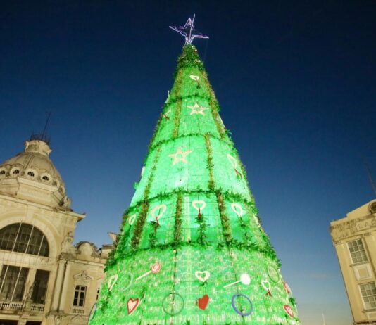 Mega árvore com 27 mil garrafas pet inicia Natal Sustentável em Salvador na quinta (7)