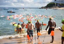 Salvador recebe etapa do circuito mundial de natação em águas abertas com atletas de 11 países