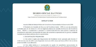 Administração Pública: CRPS publica edital para seleção de Conselheiros Representantes do Governo